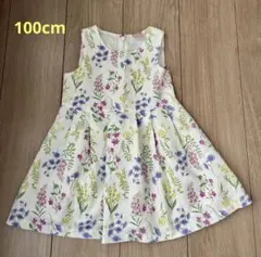 petit main 花柄ノースリーブワンピース 100