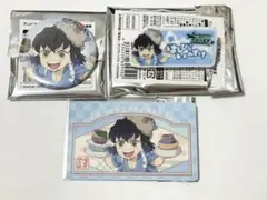 鬼滅の刃　きめつ食堂　缶バッジ&バッジ&ショップ風カード【嘴平伊之助】