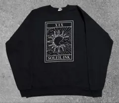 Hanes ヘインズ ブラック スウェット大きいサイズ Lプリント