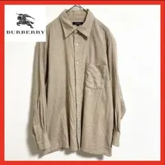 【美品】　Burberry シャツ　ベージュ　ロゴ　Lのサムネイル