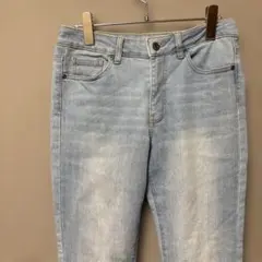 ハニーズ　テーパードシルエットデニムパンツ(M)ライトブルー　ストレッチのサムネイル