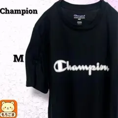 Champion US古着 半袖 Tシャツ ビッグロゴ ブラック M メンズのサムネイル