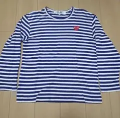 プレイ コムデ ギャルソン 日本製 ボーダー長袖 Tee シャツ L