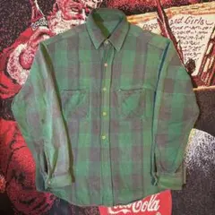 【BIG MAC】70s ビックマック ネルシャツ ブロックチェック フェード