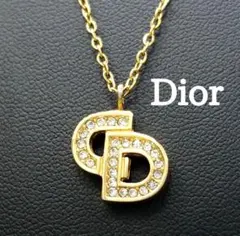 美品✨ディオール、CDロゴチャーム_ラインストーンネックレス_298