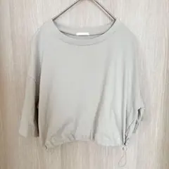 GU ベージュ　 クロップドTシャツ サイズS