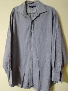 TOMMY HILFIGER ネイビー系チェックシャツ 16 32-33