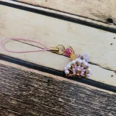 ハンドメイド ビーズ製スイーツモチーフストラップ