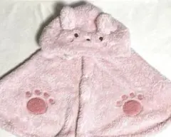 ベビー ポンチョ 80 ふわふわ ピンク 女の子