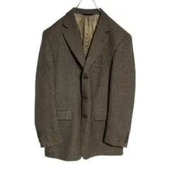 バーバリー KENSINGTON ツイードジャケット ウール100% 千鳥格子