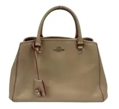 【極美品】COACH チャーリー キャリーオール 2way ベージュ ピンク