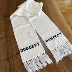 Dogdept マフラー　オフホワイト　ロゴ入り　新品未使用　レディース