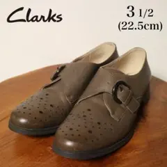 超美品 Clarks モンクストラップ ドレスシューズ