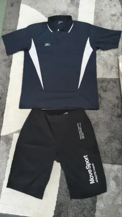 デサント MoveSport ハーフパンツ(XO) ＆ ミズノ 日本製ポロシャツ