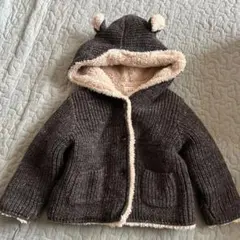 GAP フード付きクマ耳ニットアウター 6-12ヶ月