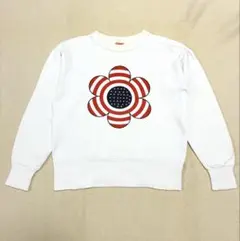 60s ヘルスニット Healthknit スウェット 星条旗 花 染み込み