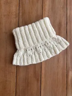 再販×5⭐︎ふわふわ毛糸の手編みネックウォーマー(生成)