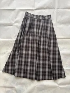 美品　アクシーズファム　ロングスカート　グレー　ベージュ　茶色　チェック