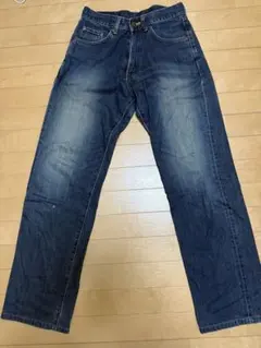 EDWIN ダークブルー ストレートジーンズ 29x33