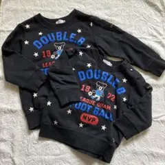 DOUBLE.B トレーナー 80, 100cm 黒