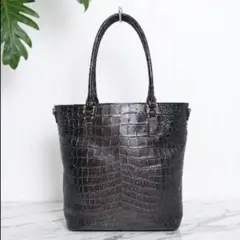 ✨極美品✨Leather Jewels　トートバッグ　本革　マット クロコ型押し