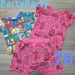 PartyParty　セットアップ　70　ピンク・アメコミ　3点セット