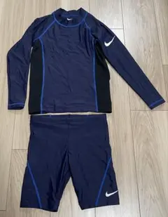 美品 NIKE ラッシュガード 上下セット 水着 長袖 チャックなし 130