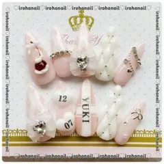 ネイルチップ オーダー受付中 量産型 ワンホン さくらんぼ ピンク y2k