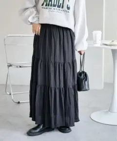 SHEIN シーイン ティアードロングスカート