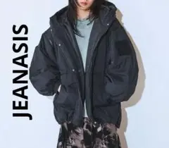 JEANASIS ジーナシス)ソデ 2way モンスターパーカーコート ブラック