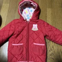 HOT BISCUITS 赤いキルティングジャケット　80センチ