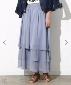 VIS エアリーティアードスカート