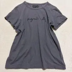 アニエスベー agnes b◇ロゴTシャツ 半袖 カットソー グレー Mのサムネイル
