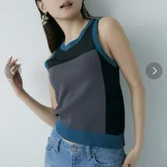MURUA 配色ニット　タンクトップのサムネイル