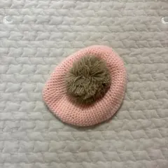ハンドメイド　ベビー　ベレー帽　ぽんぽん付き