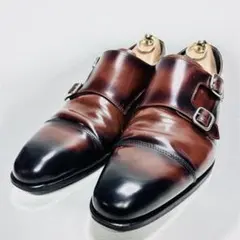 REGAR ダブルモンク25.5cm 茶黒ビジネスドレスシューズ　V196