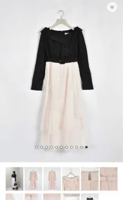 An MILLE チュールドッキングツイードワンピース