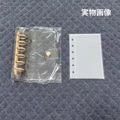 値下げ★クリア バインダー シール帳 A7 リフィル付 6穴 オレンジ 収納