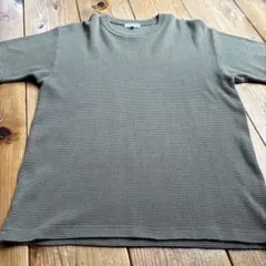 BEAUTY&YOUTH ワッフル Tシャツ カーキ XL