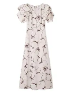 SNIDEL Sustainableリボンプリントワンピース