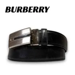 BURBERRY ブラックレザーベルト新品未使用 タグ付き - メルカリ