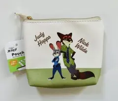 ディズニー　ズートピア　フェイクレザーポーチ　 ニック　ジュディ　新品未使用品
