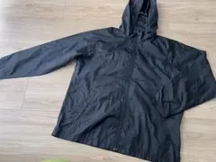 2way ブラックウィンドブレーカー フード付き　フード収納可能
