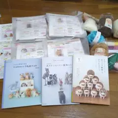 羊毛フェルト作成キット 動物デザイン、本、ニードルなどセット