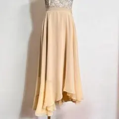 ♥️美品 スタニングルアー クリーム色 ランダムヘムマキシフレアスカート 0 Sのサムネイル