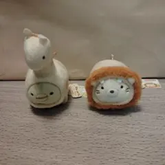 新品☆ 스밋코구라시 ぺんぎん？ キリン ねこ ライオン てのりぬいぐるみ