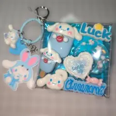 ガチャ詰めポーチキーホルダーストラップ推し活カラー青デカパデコパアソート