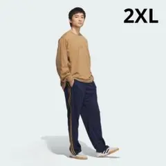 アディダス　オリジナルス　トラックパンツ 3本ライン　ネイビー　ブラウン 2XL