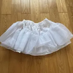 ホワイトチュールパニエ フリル付き