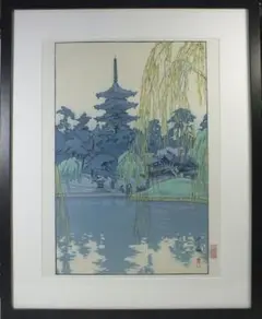 花岡哲象、【雪しずり】、希少な額装用画集より、新品額装付、状態良好 花岡哲象、【雪しずり】、希少な額装用画集より、新品額装付、状態良好